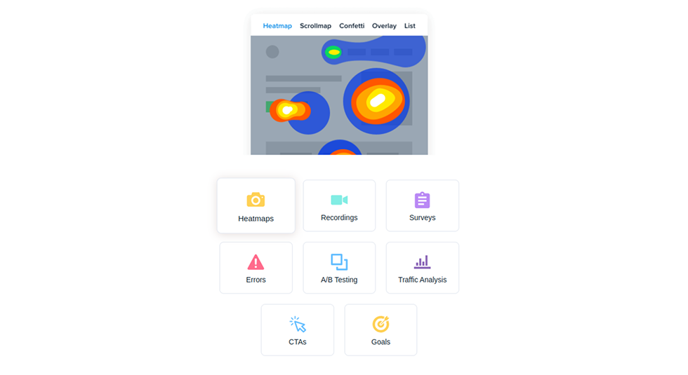 Screenshot of Crazy Egg tools interface