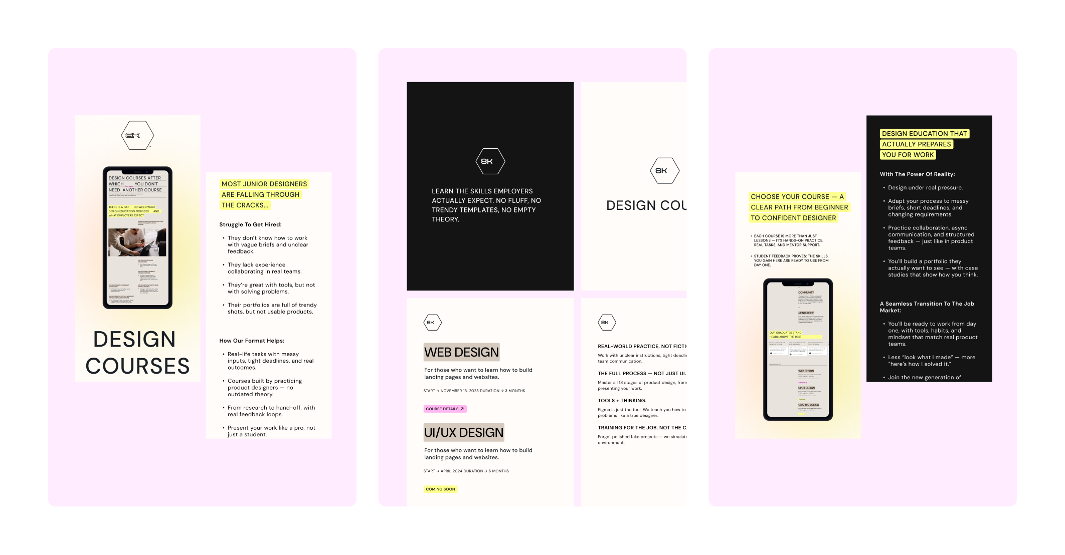 Design courses in 8k