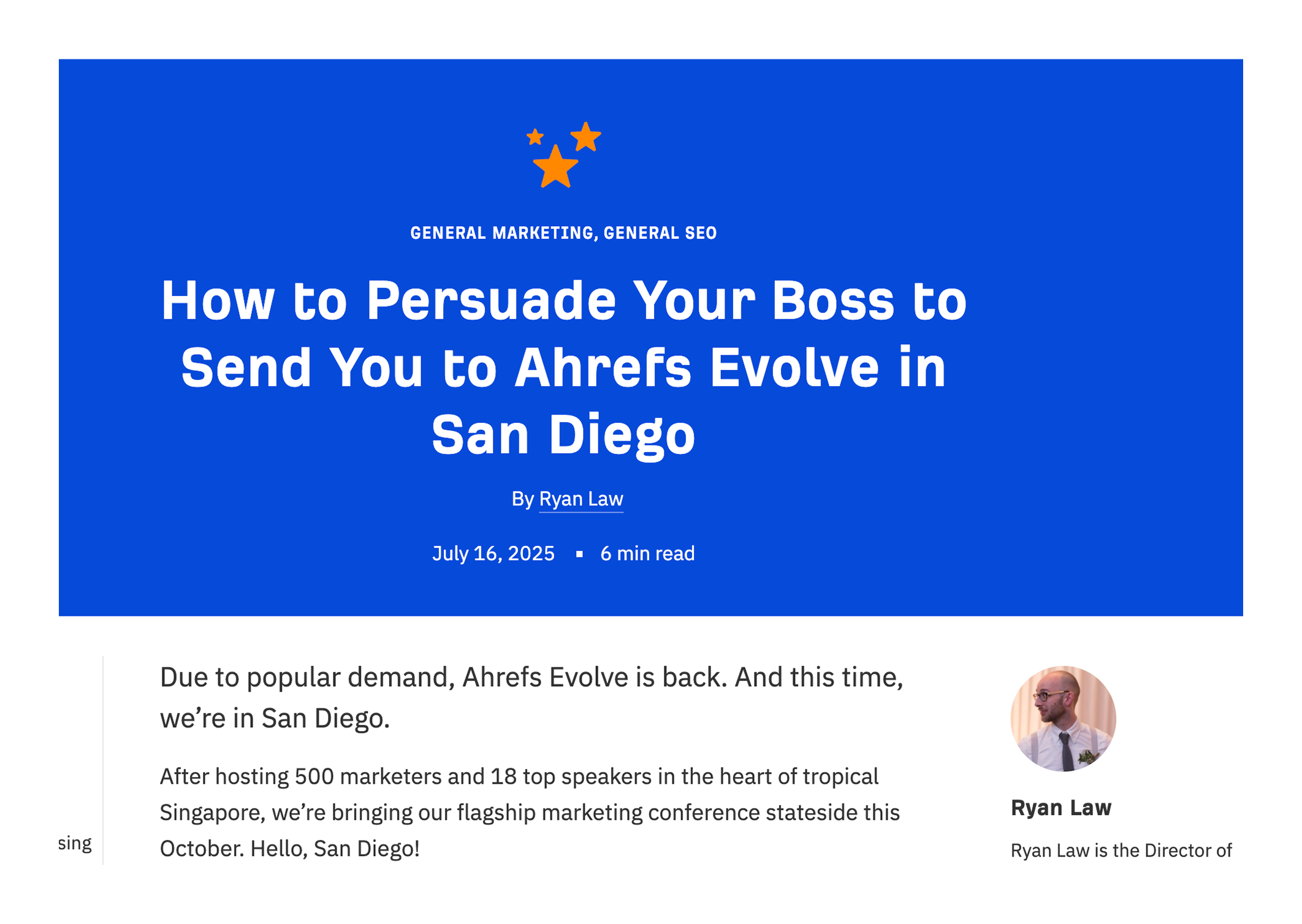 Ahrefs content marketing example