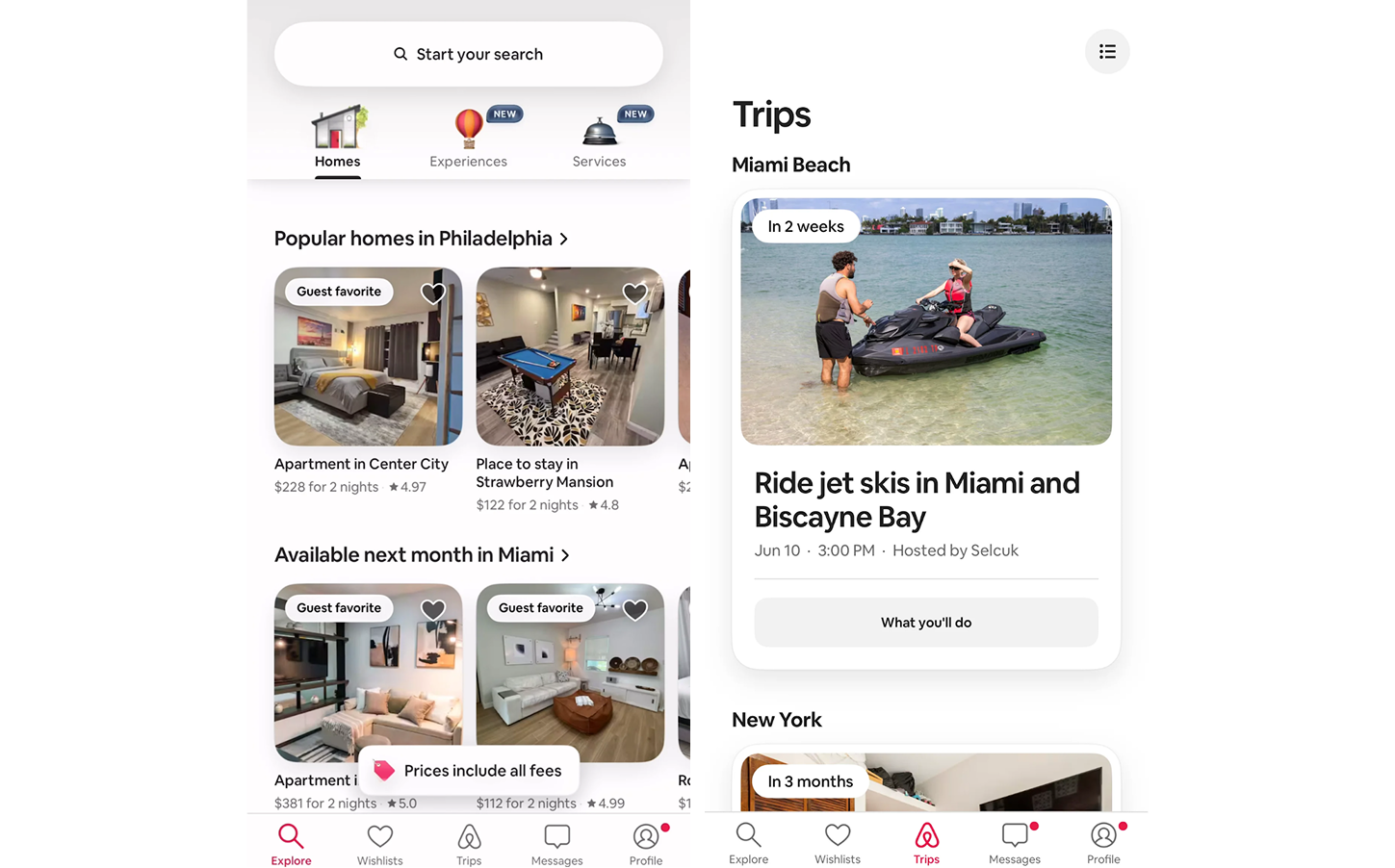 Airbnb mobile web design