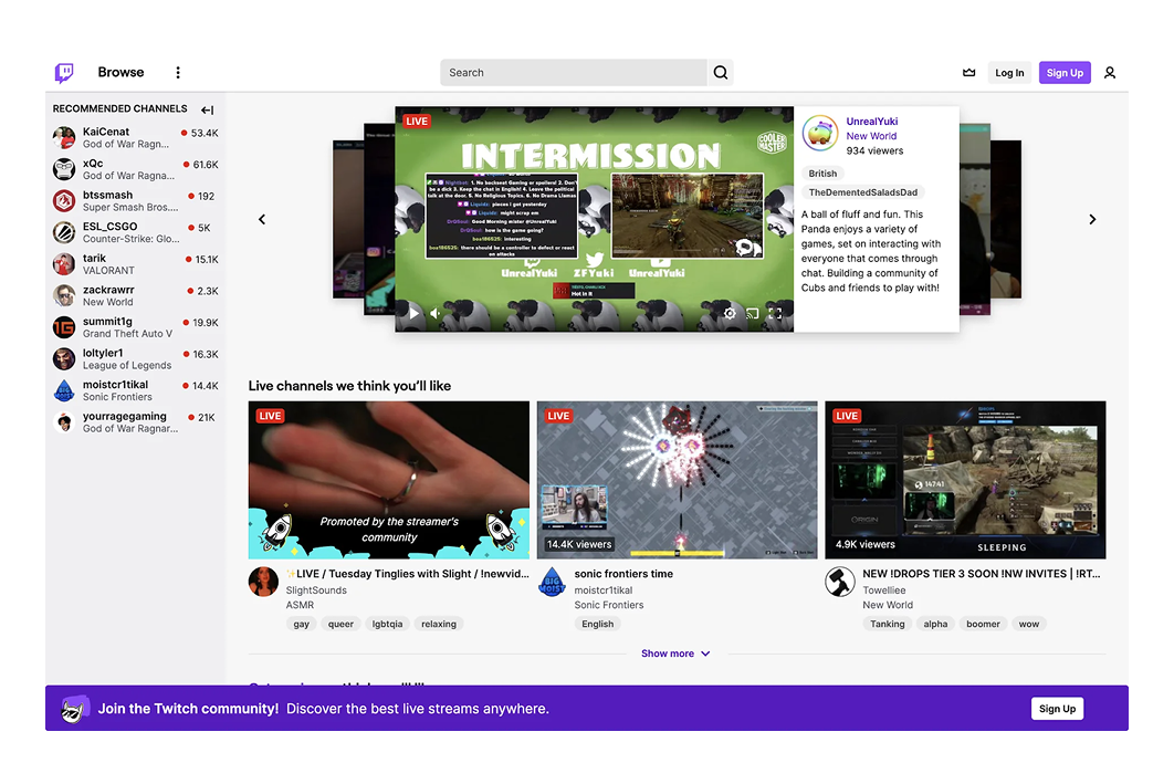 Twitch livestream 
