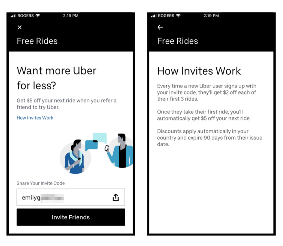 Free Rides on Uber