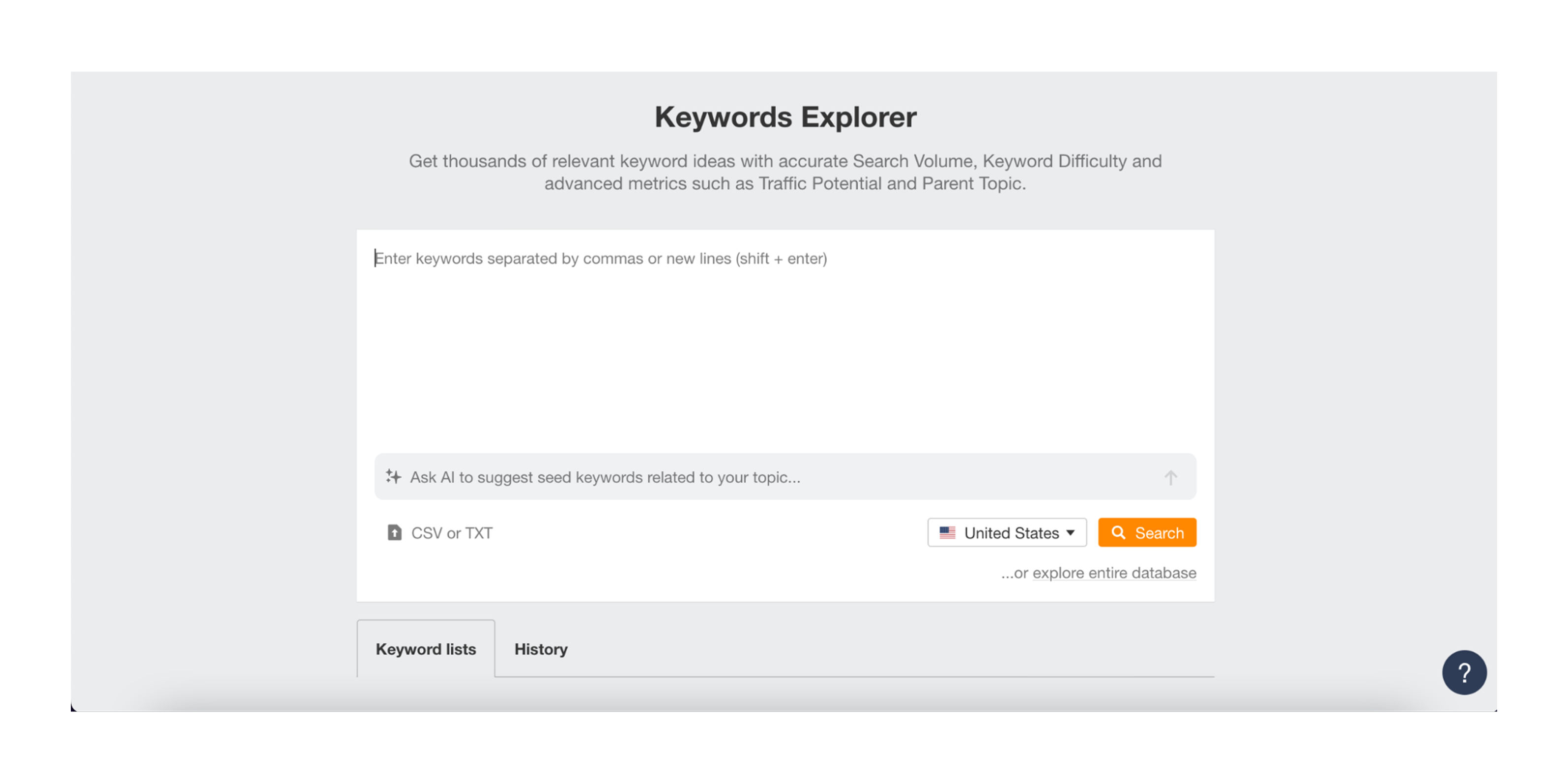 Keywords Explorer