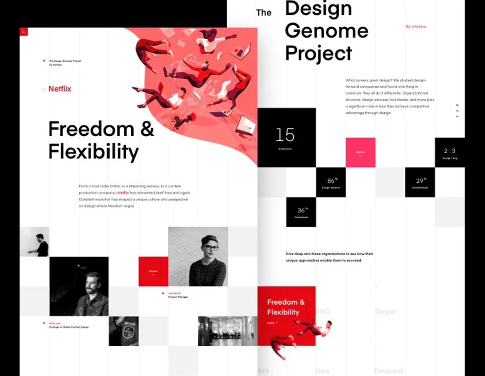 Playful or experimental grid design for ebook design