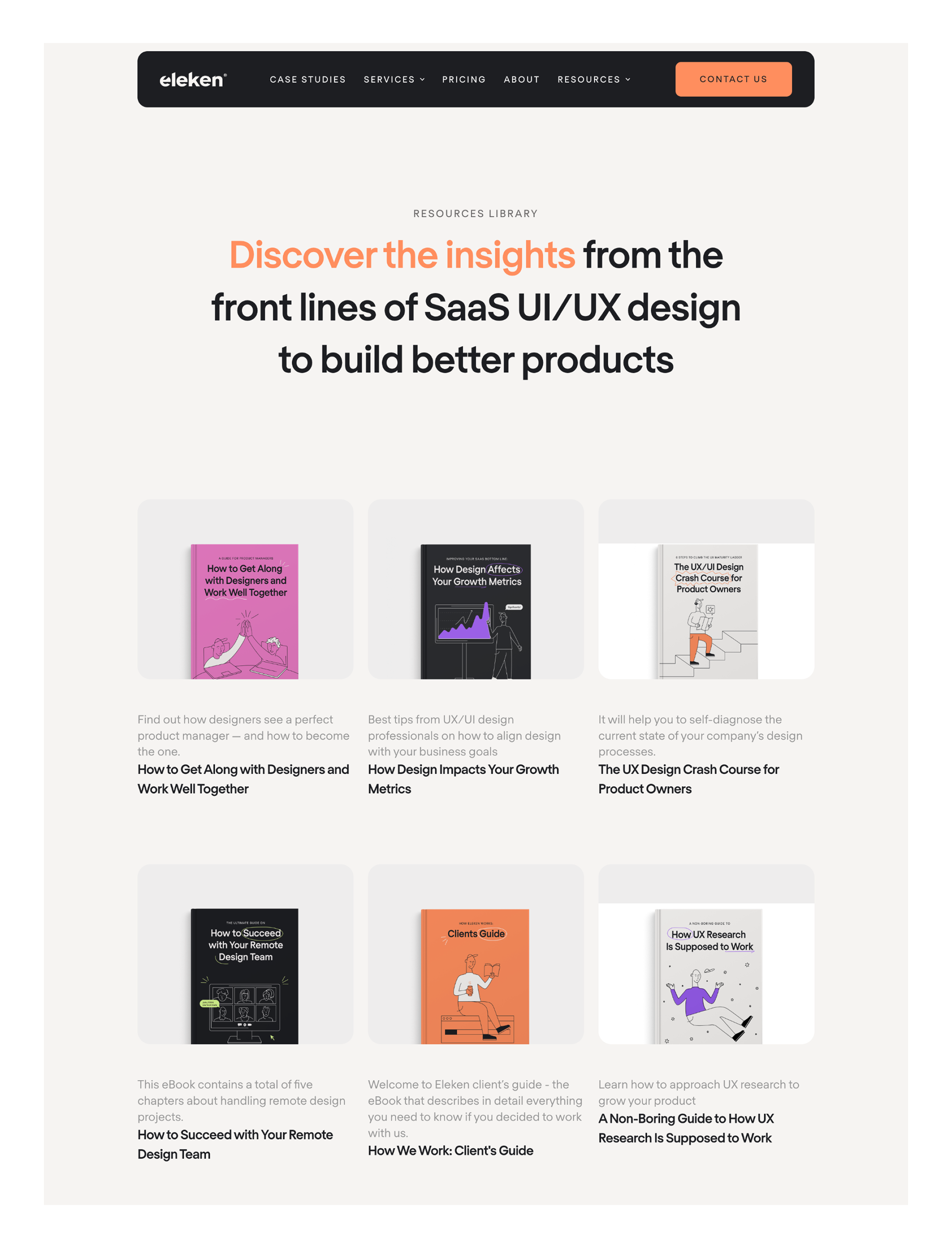 A branded landing page for ebooks distribution 