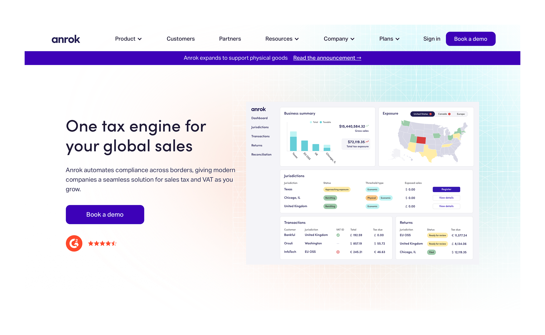 Anrok Webflow website