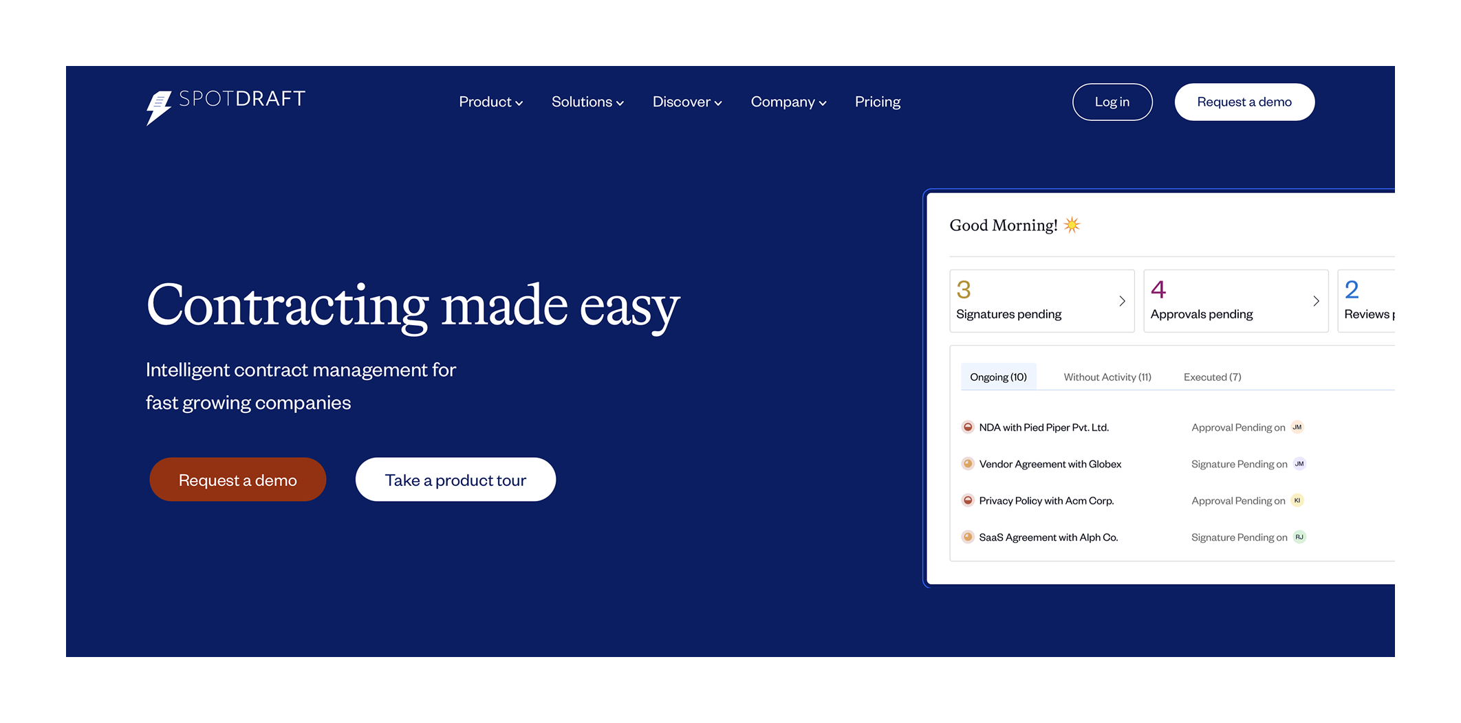 SpotDraft Webflow website