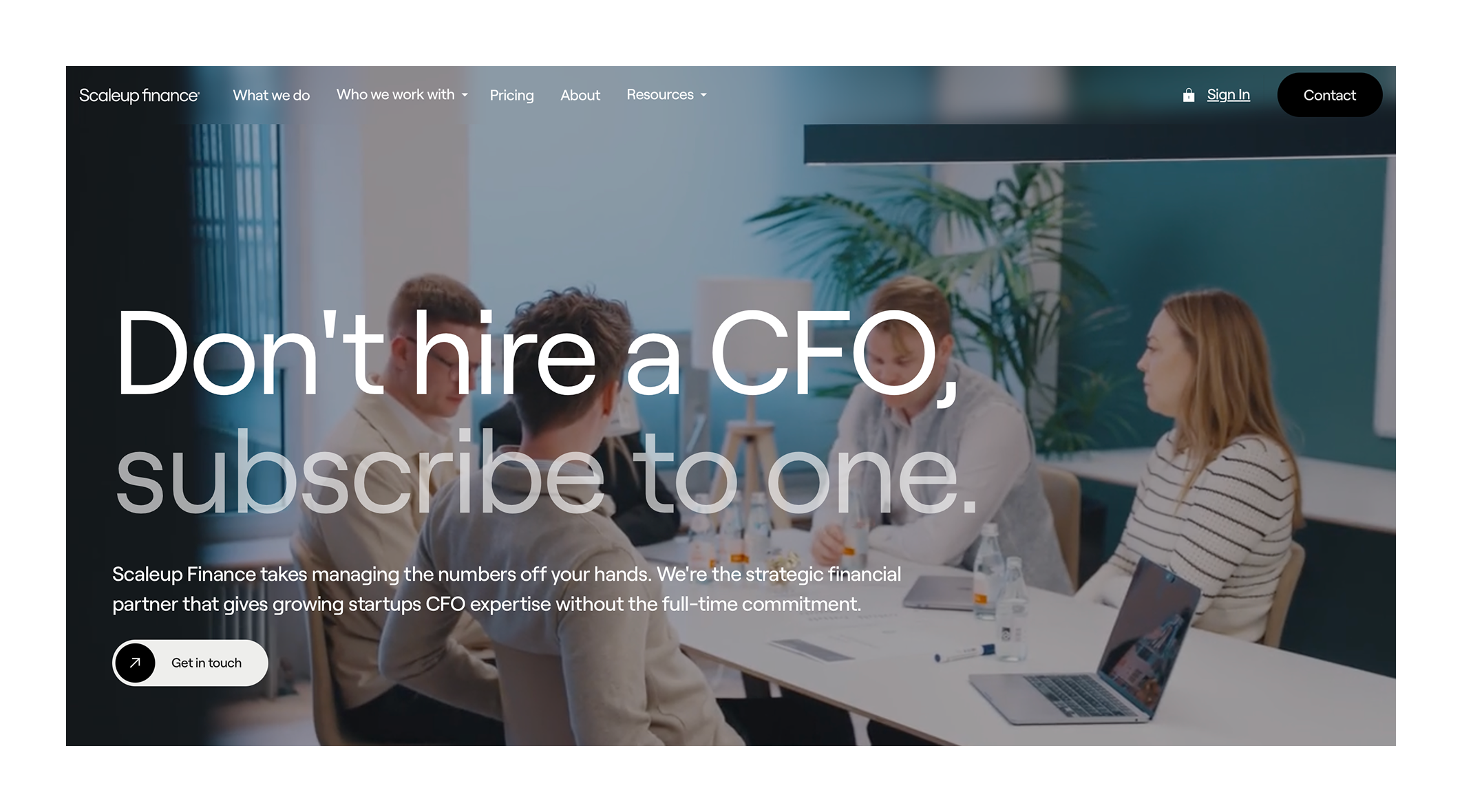 Scaleup Finance Webflow website
