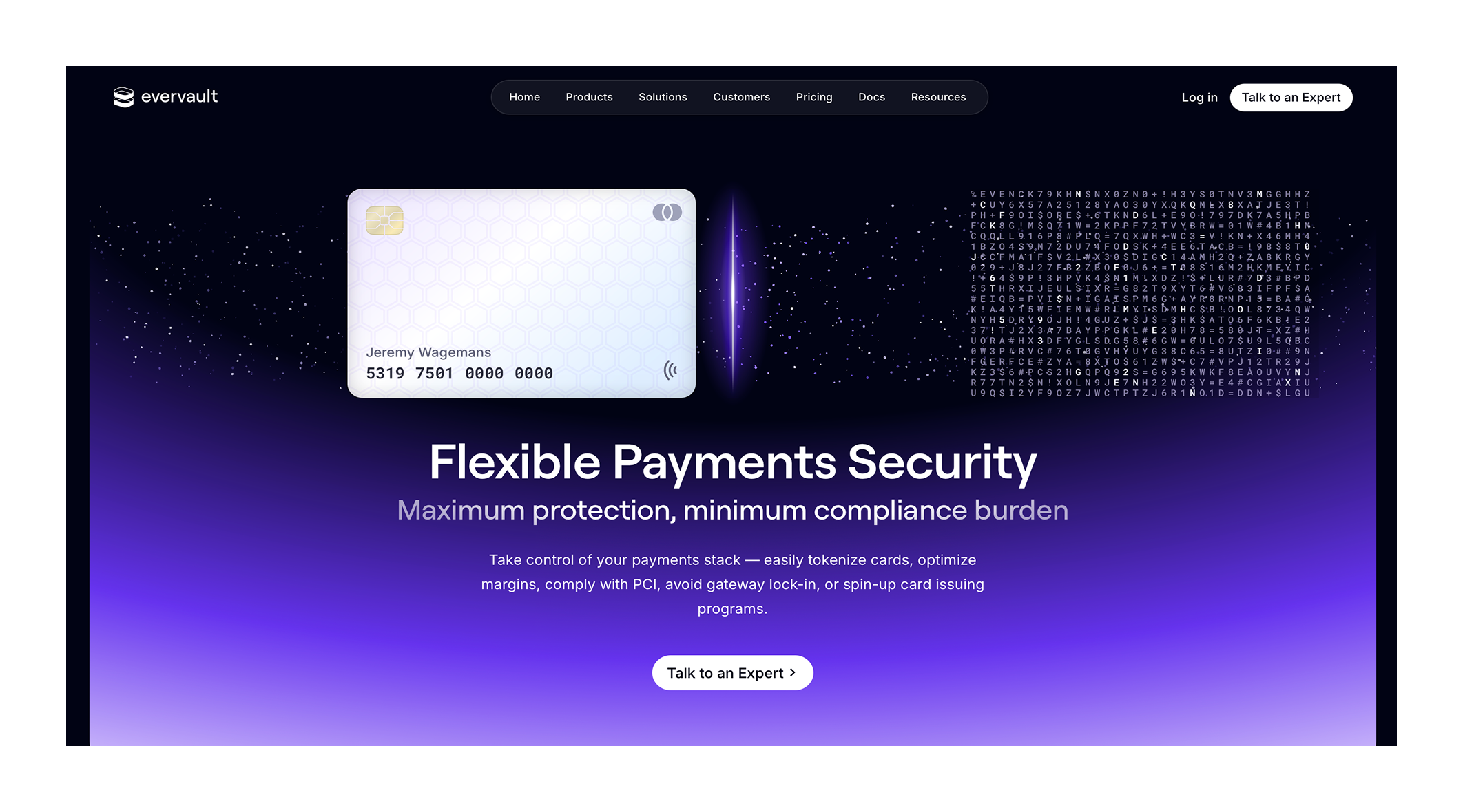 Evervault Webflow website