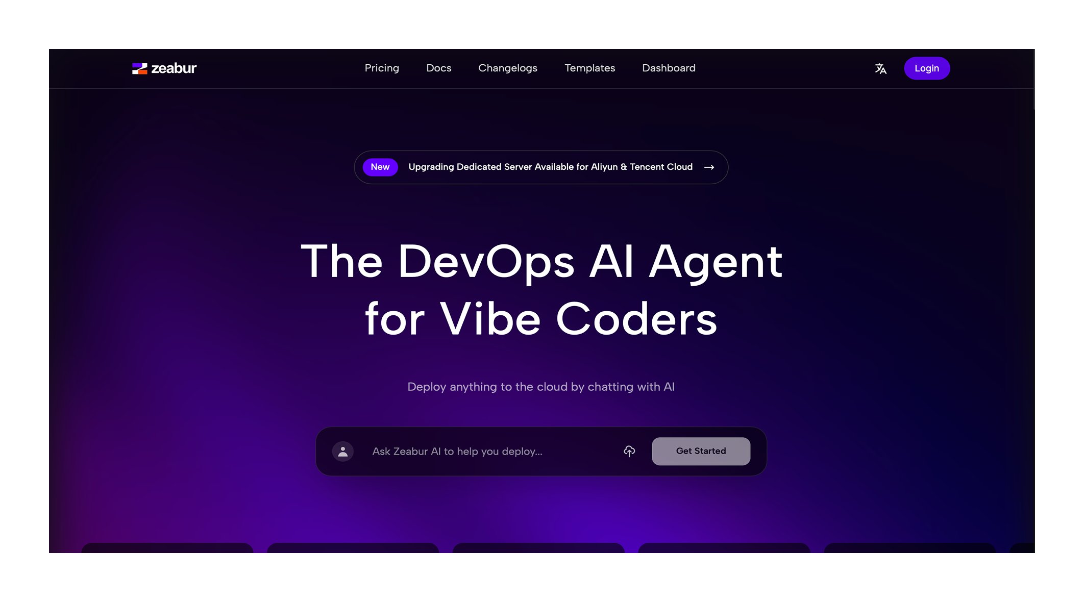 Zeabur Webflow website