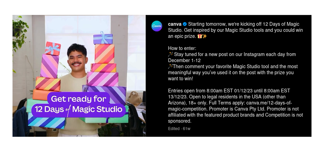 An announcement graphic for the launch of "Magic Design"