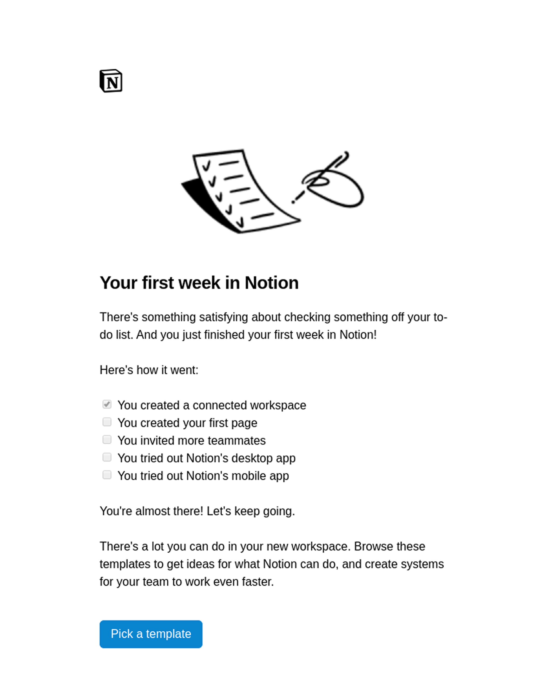 Notion email design