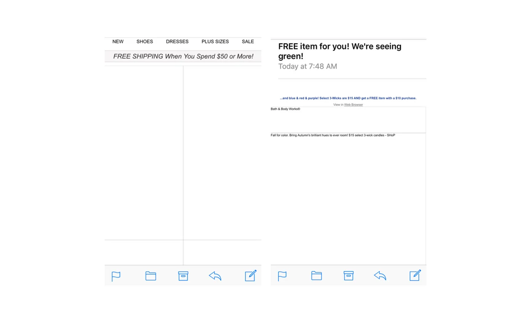 An example of the Image-only emails