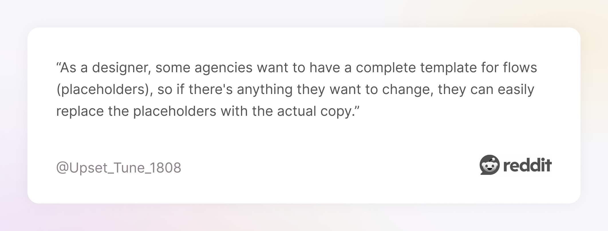 Comment on Reddit about template-first vs. email-by-email