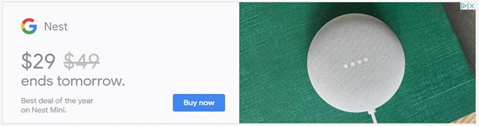 Google advertising design example