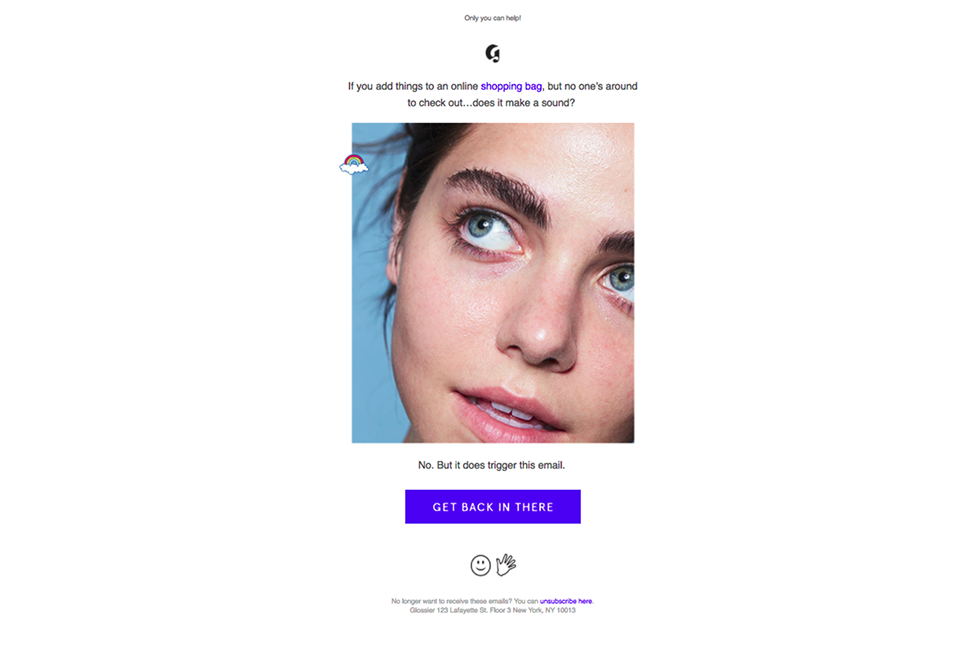 Glossier email marketing
