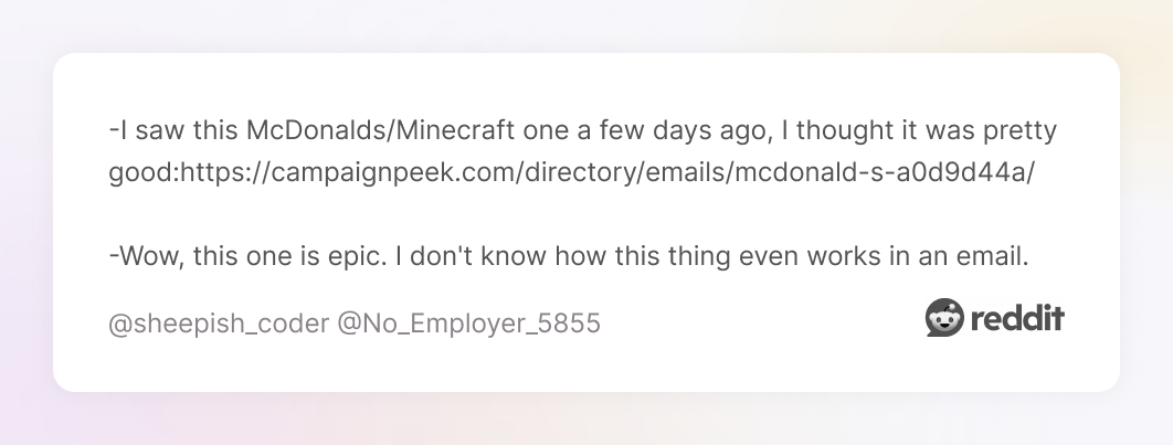 Comment on Reddit about story-based system