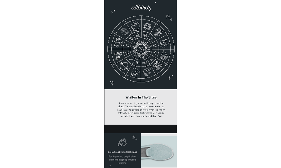 Allbirds’ horoscope campaign