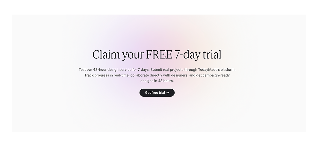 Free 7-day trial on TodayMade website