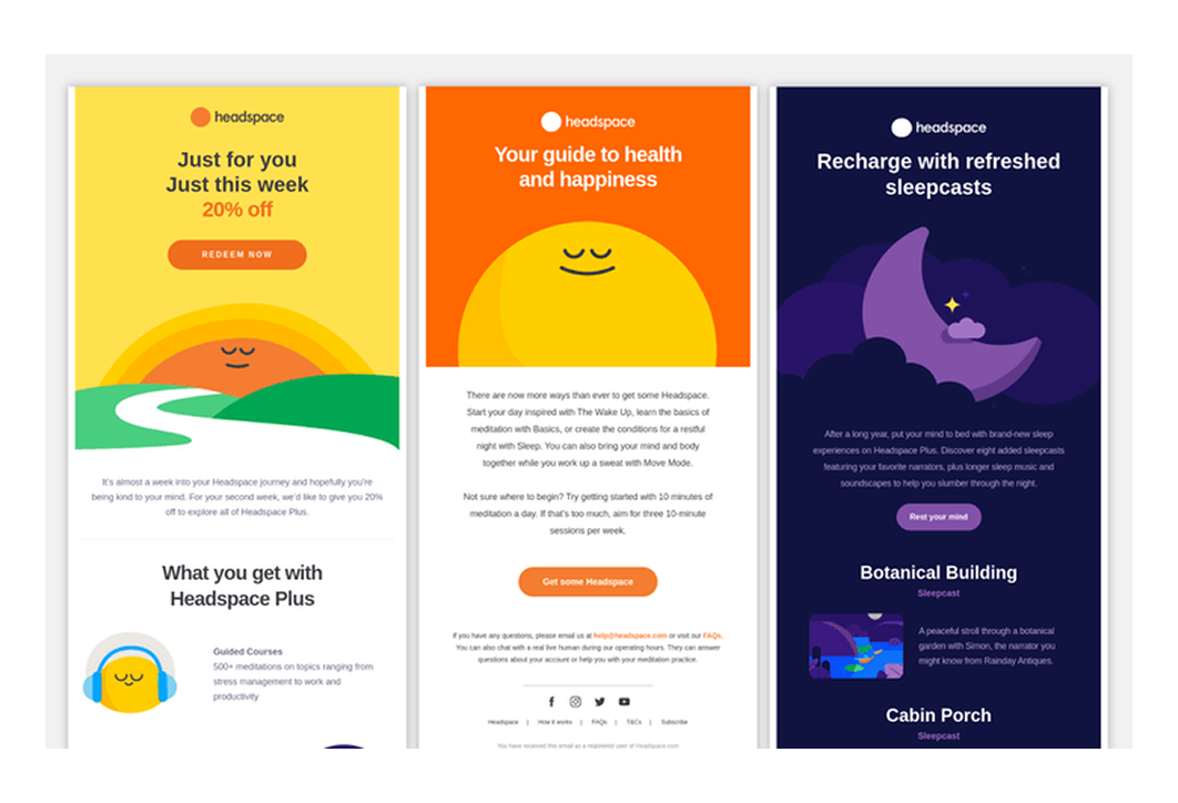 Marketing collateral design for emails