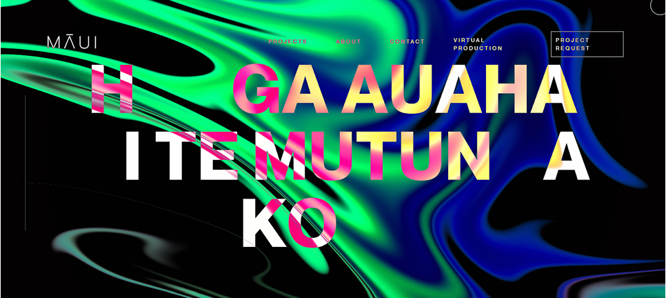 Color palette of the Maui Studios Aotearoa