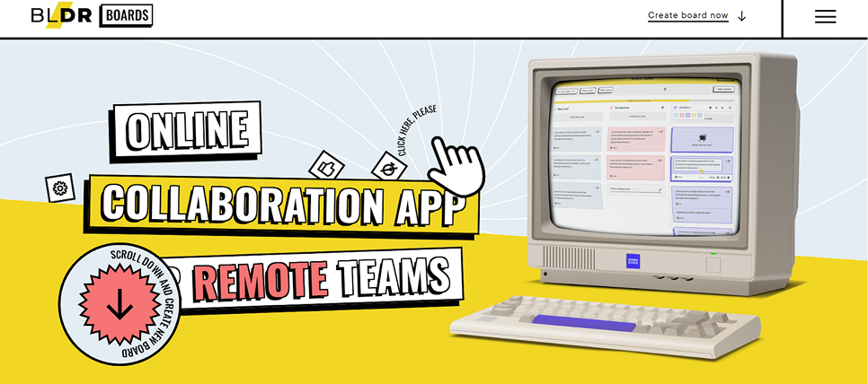 Color palette of the Boldare Boards website