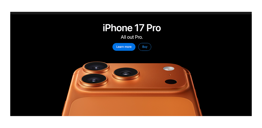 Apple's minimalist website design