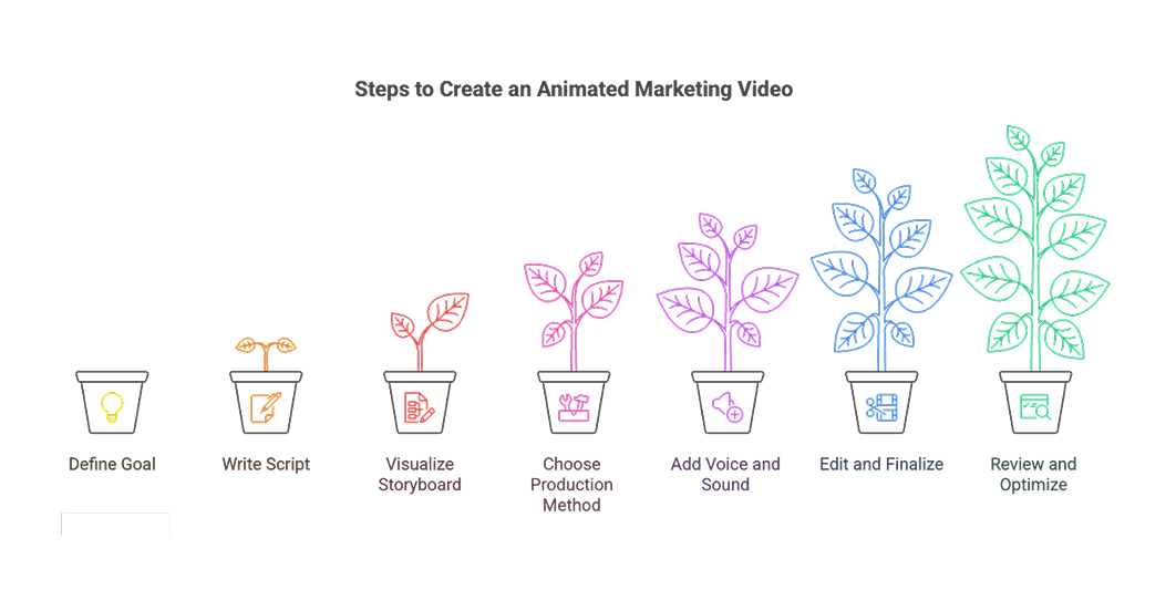 Steps to create an animated marketing video