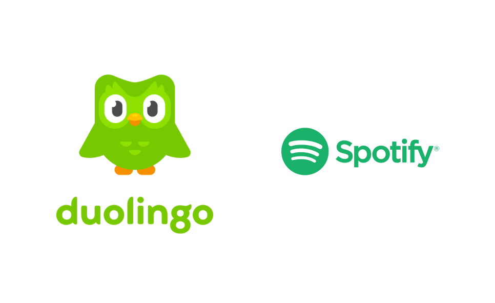 Typography design for Duolingo and Spotify