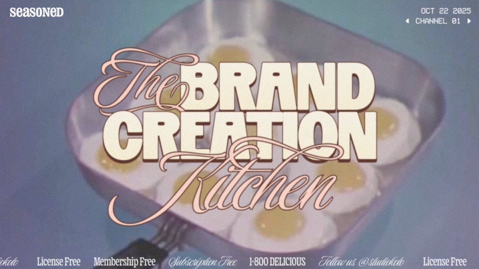 Typography design for The Brand Creation Kitchen