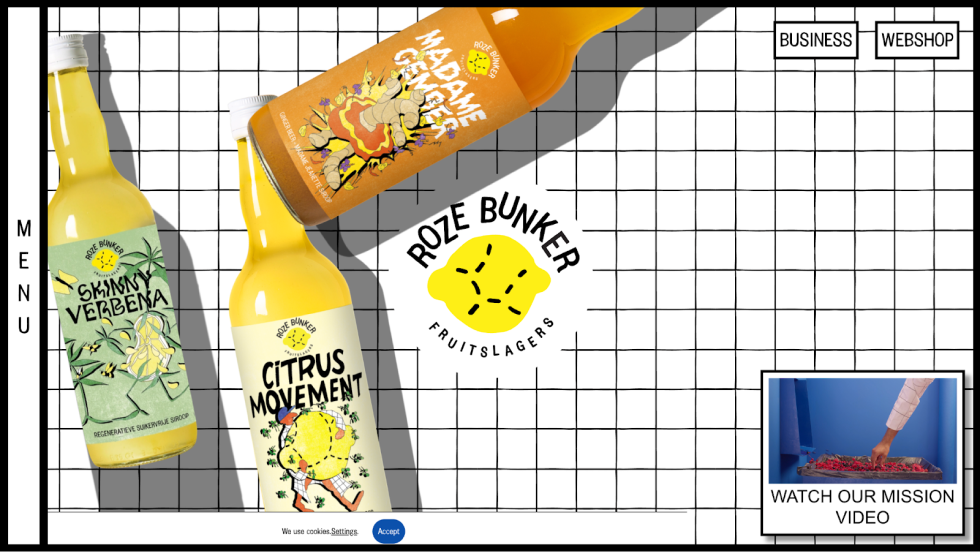 Typography design for Roze Bunker