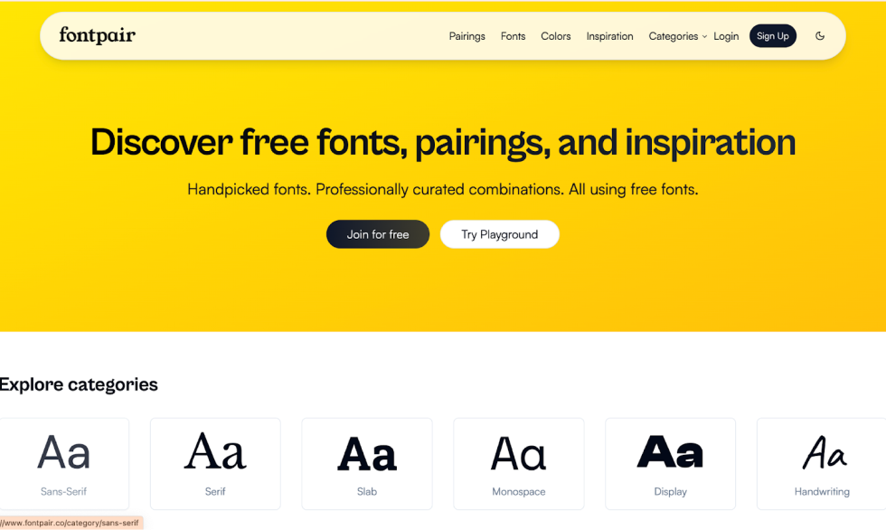 Fontair for font combinations