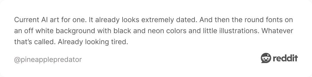 Comment on Reddit about AI design