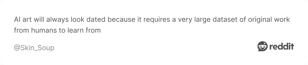 Comment on Reddit about AI design