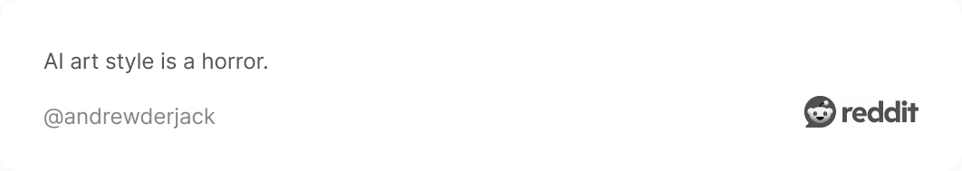 Comment on Reddit about AI design