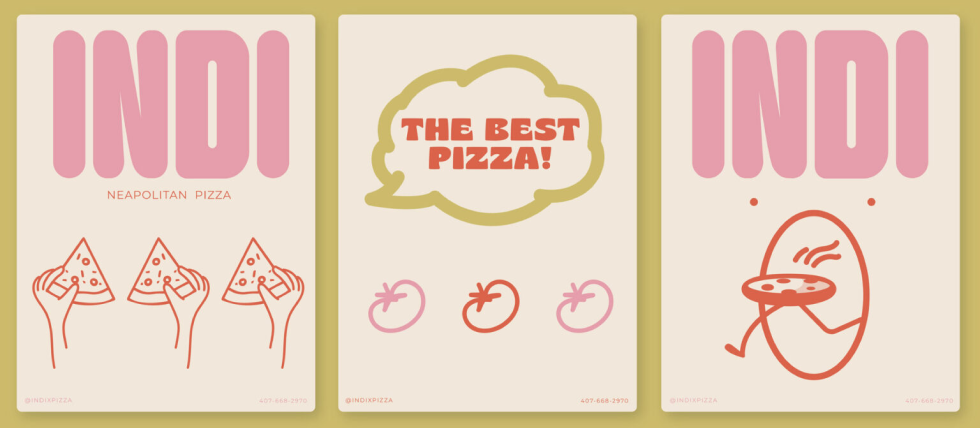 Flat graphic design style