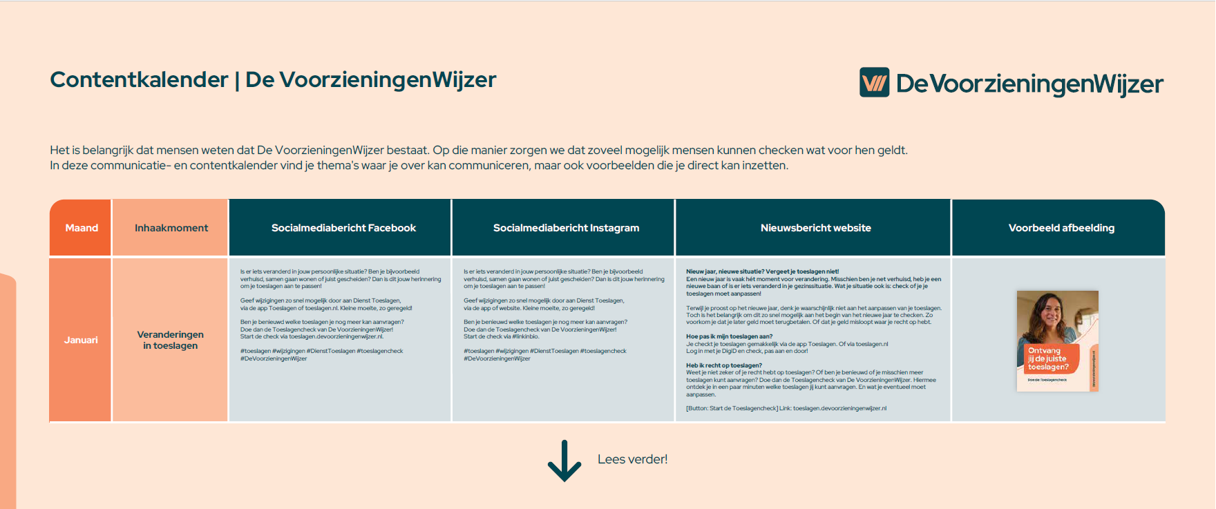 Nieuw: socialmediaberichten en contentkalender