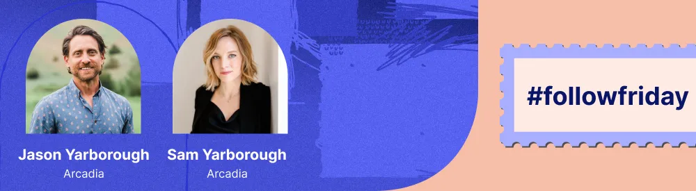 An image of Jason and Sam Yarborough from LinkedIn with the caption #followfriday