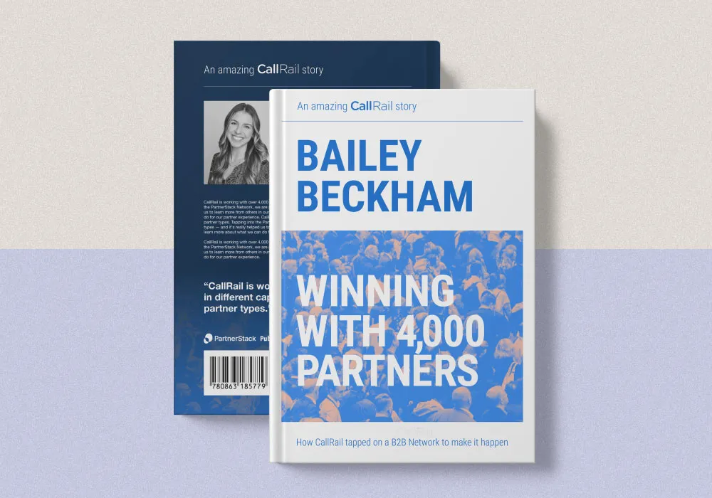 The fictional cover for "Winning With 4,000 Partners" by Bailey Beckham