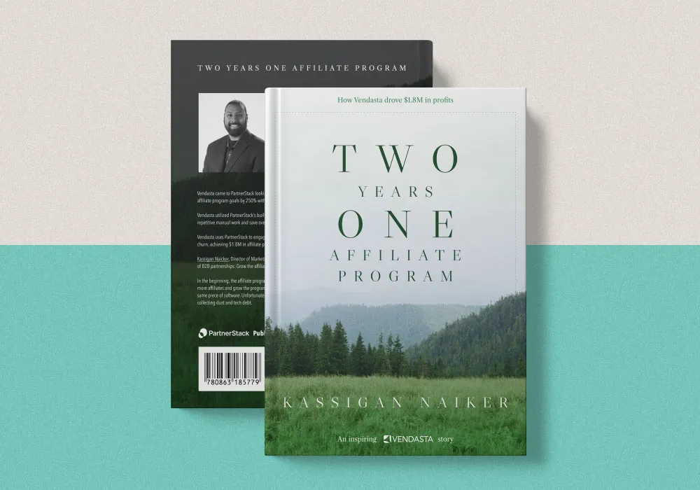 The fictional cover for "Two Years, One Affiliate Program" by Kassigan Naiker