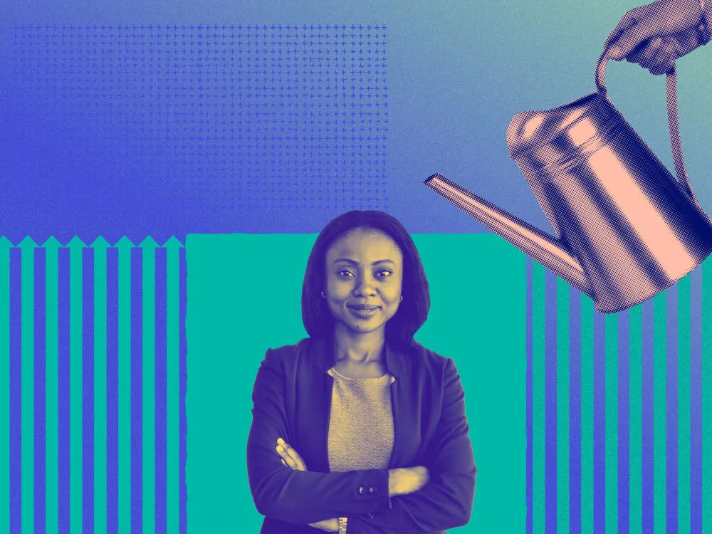 An image of a women being watered o represent how women mentors can help career growth