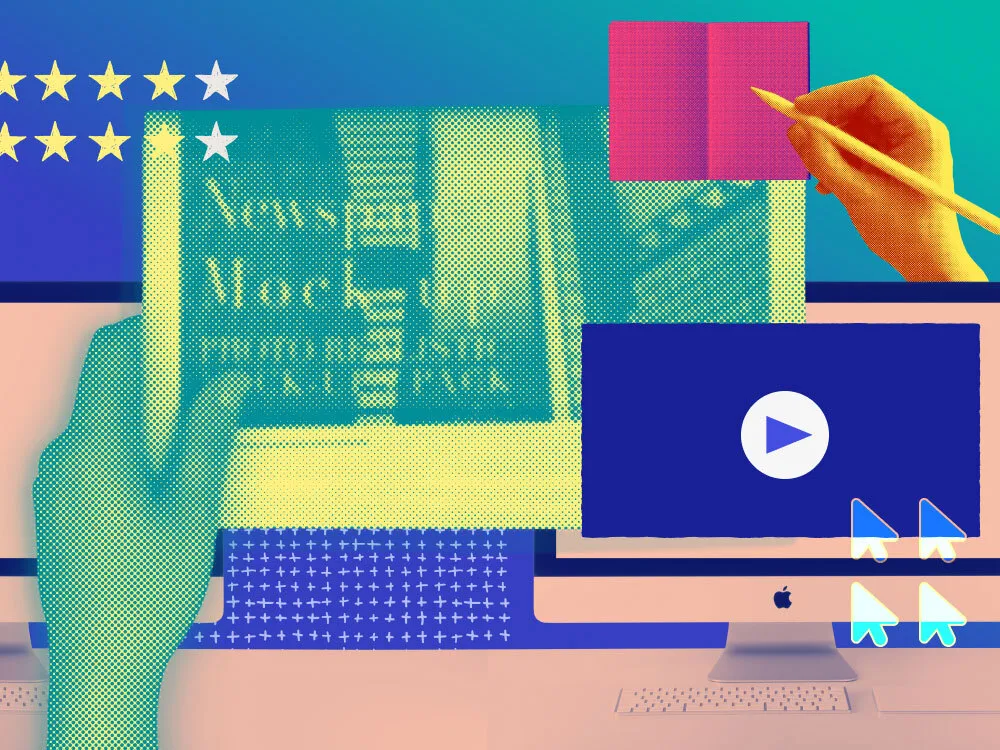 An image that depicts various types of content