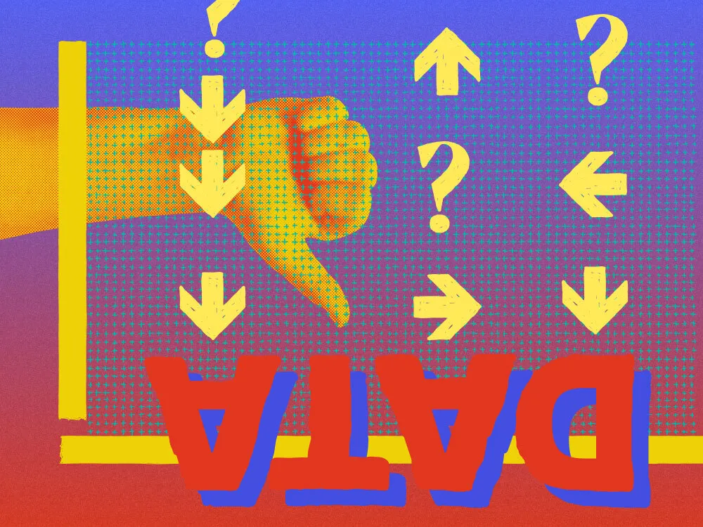 An image that indicates the uncertain quality of data being measured as a key KPI challenge