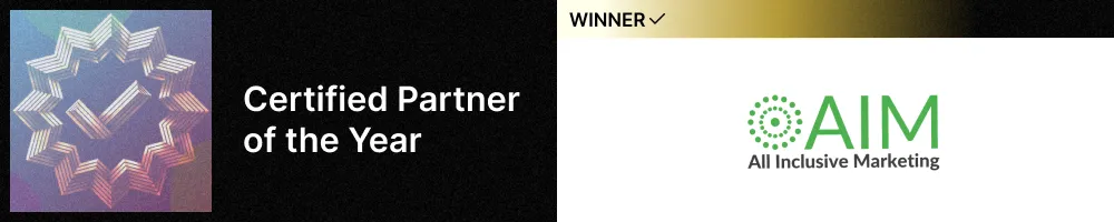 The logo for AIM, the Certified Partner of the Year