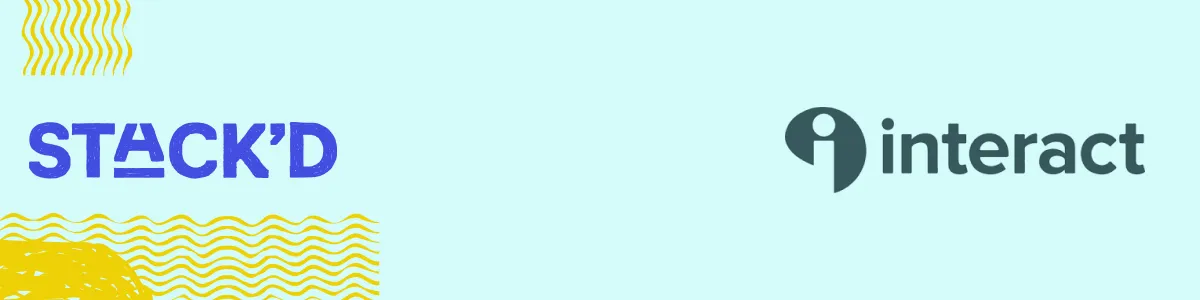 stackd event logo and interact company logo