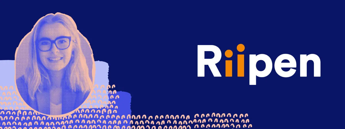 kaitlyn crocker of riipen beside the company logo