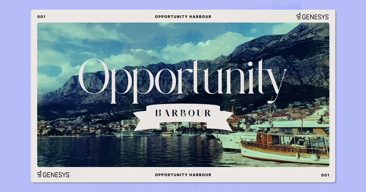 A postcard for Genesys Opportunity Harbour