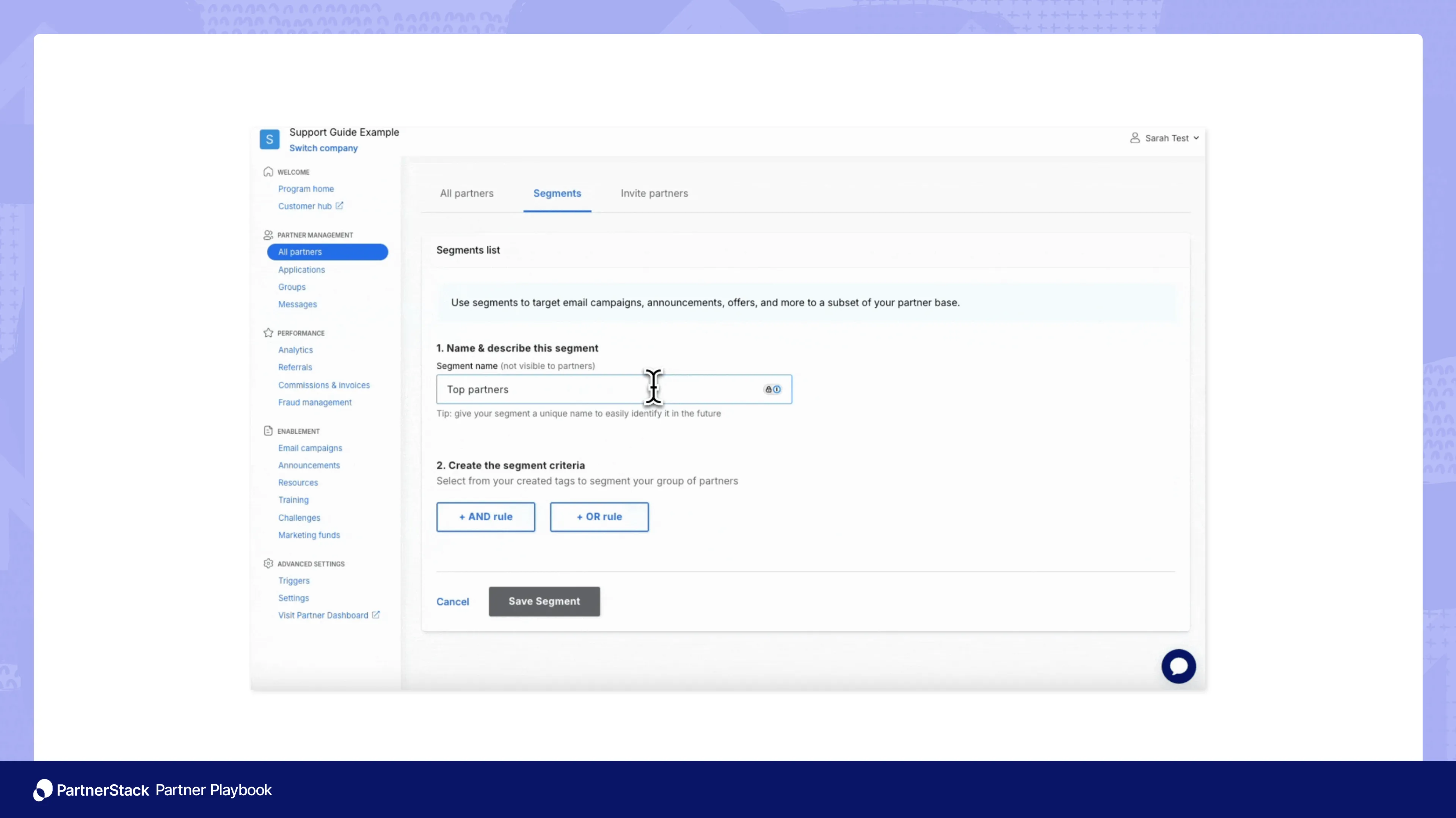 Creating partner segments in 91大神