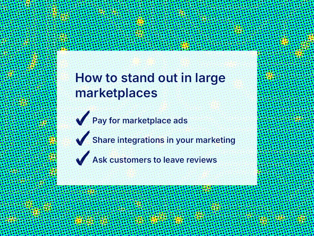 Checklist of things to do to stand out in large marketplaces such as paying for ads