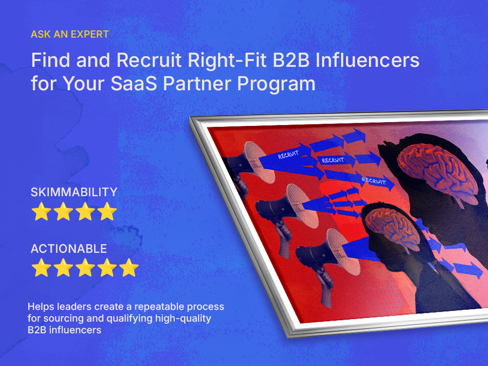 Header image from story on finding and recruiting influencers with 4 stars for skimmability and 5 for actionable